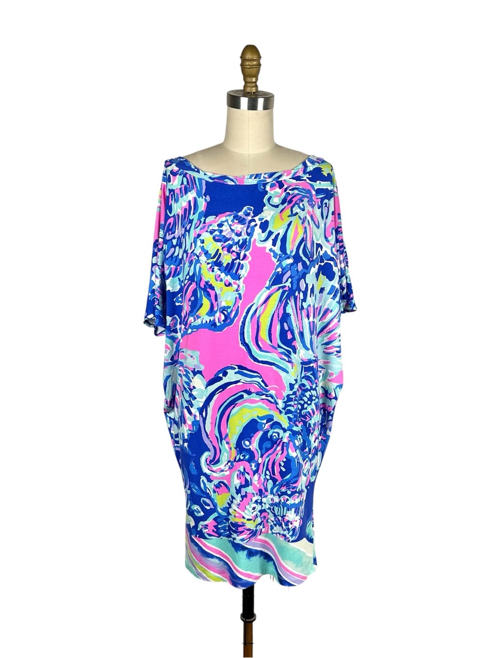 LILLY PULITZER Women's Medium Tropical Tunic Dolman Sleeve Shirt